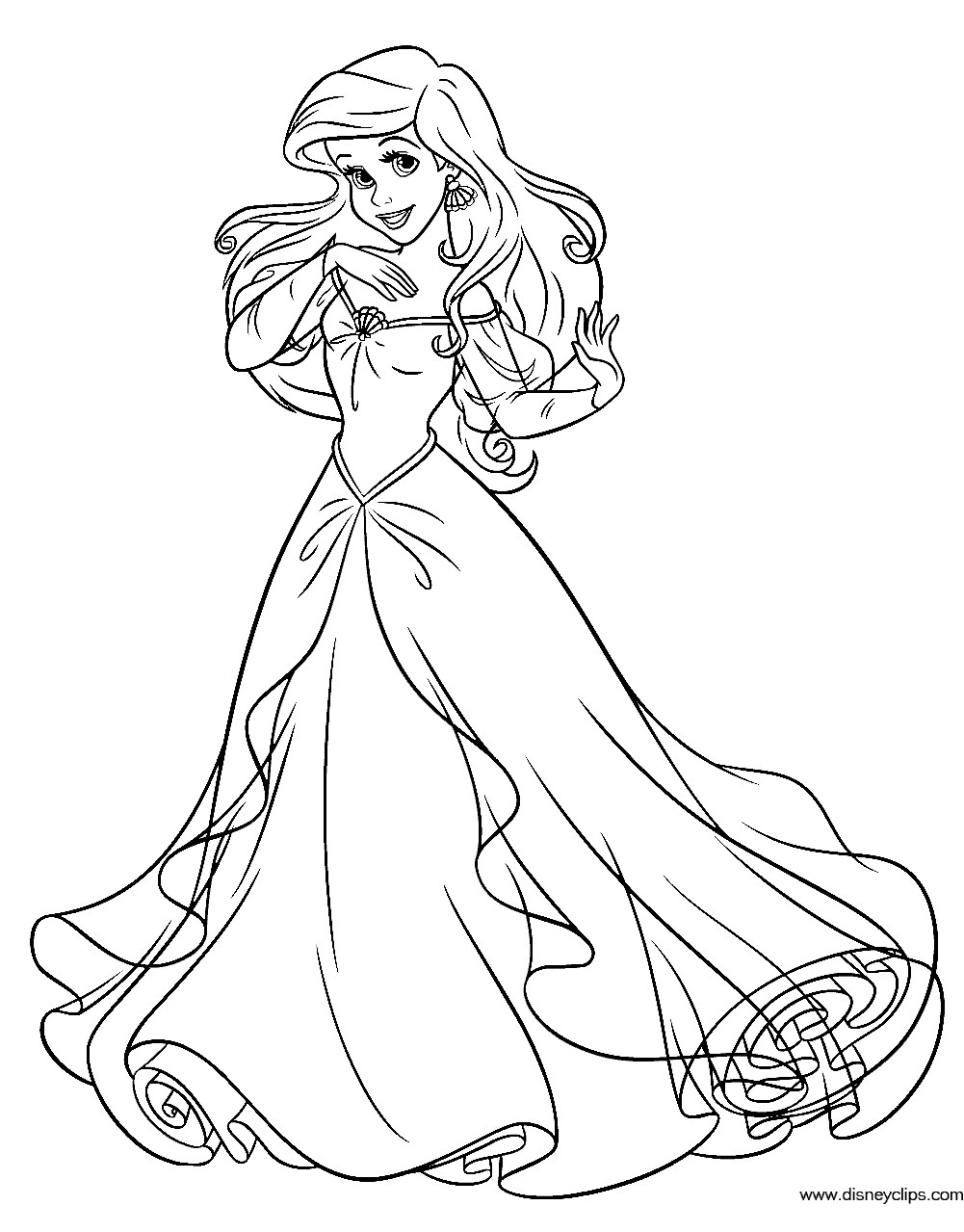 38 Cute Ariel The Little Mermaid Pictures Coloring Pages Printable 13