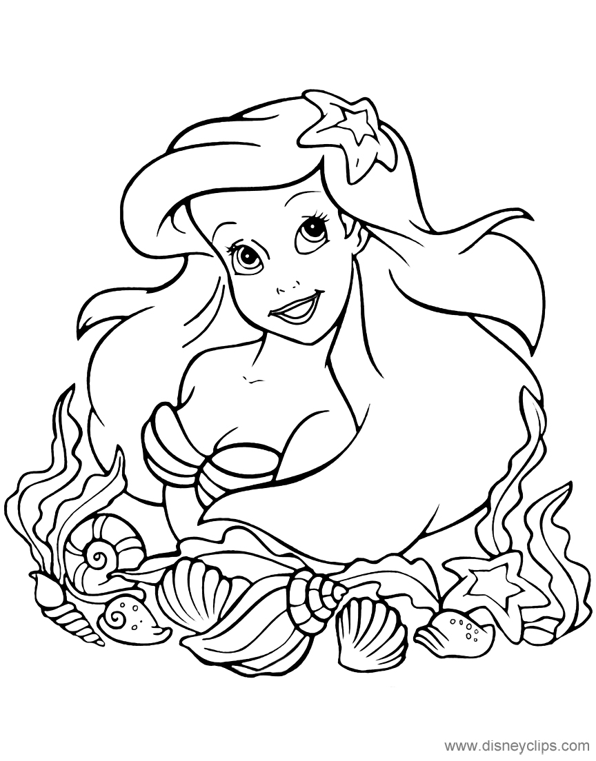 38 Cute Ariel The Little Mermaid Pictures Coloring Pages Printable 14