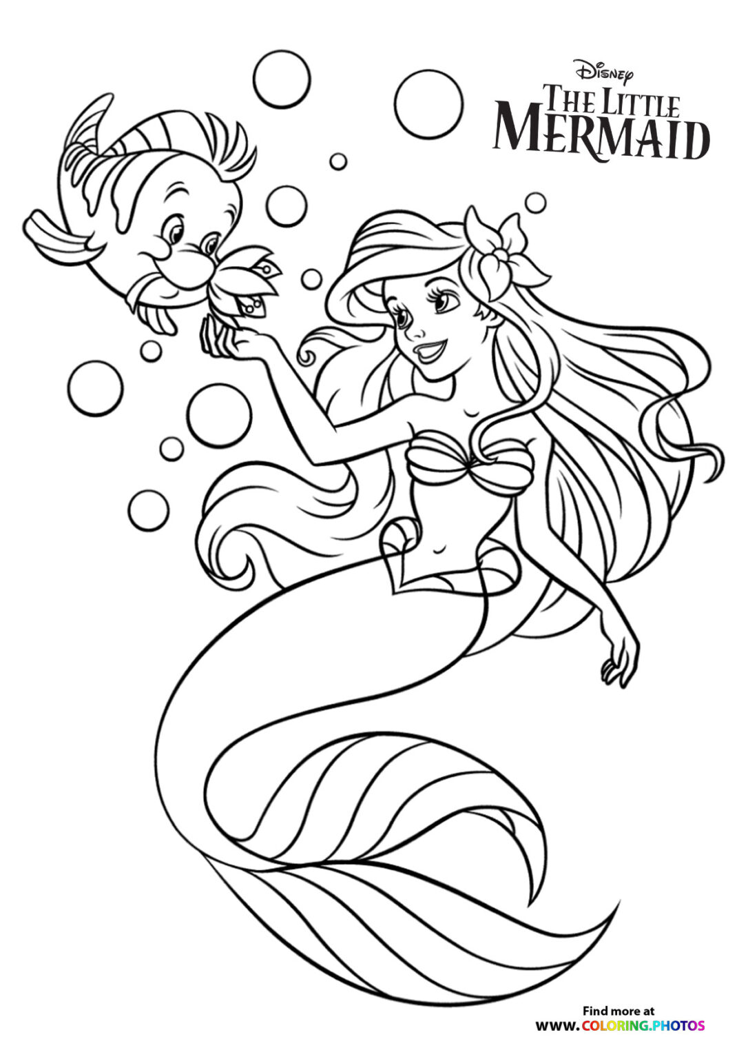 38 Cute Ariel The Little Mermaid Pictures Coloring Pages Printable 16