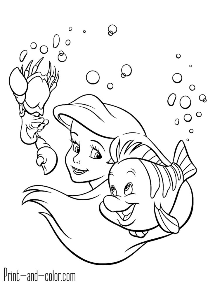 38 Cute Ariel The Little Mermaid Pictures Coloring Pages Printable 19