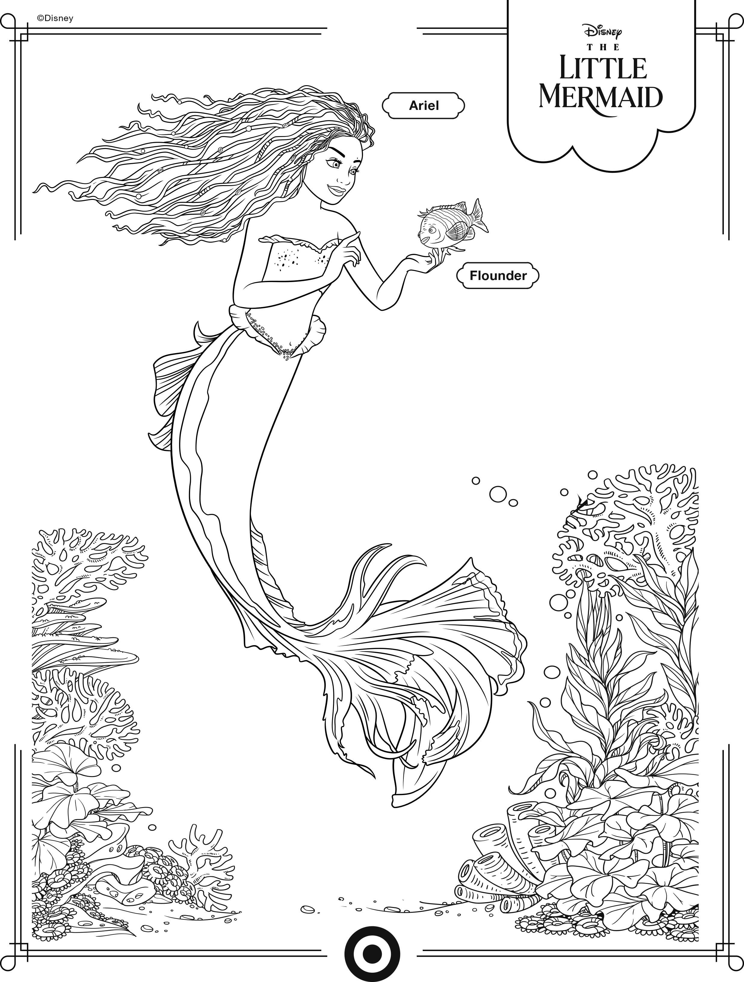 38 Cute Ariel The Little Mermaid Pictures Coloring Pages Printable 21