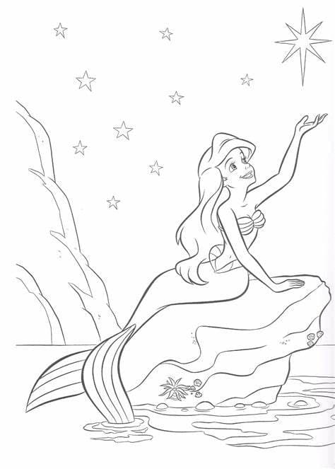 38 Cute Ariel The Little Mermaid Pictures Coloring Pages Printable 22