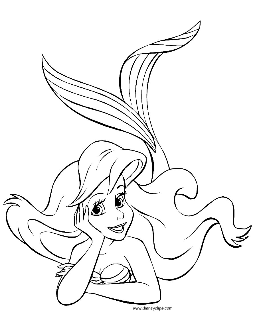 38 Cute Ariel The Little Mermaid Pictures Coloring Pages Printable 25