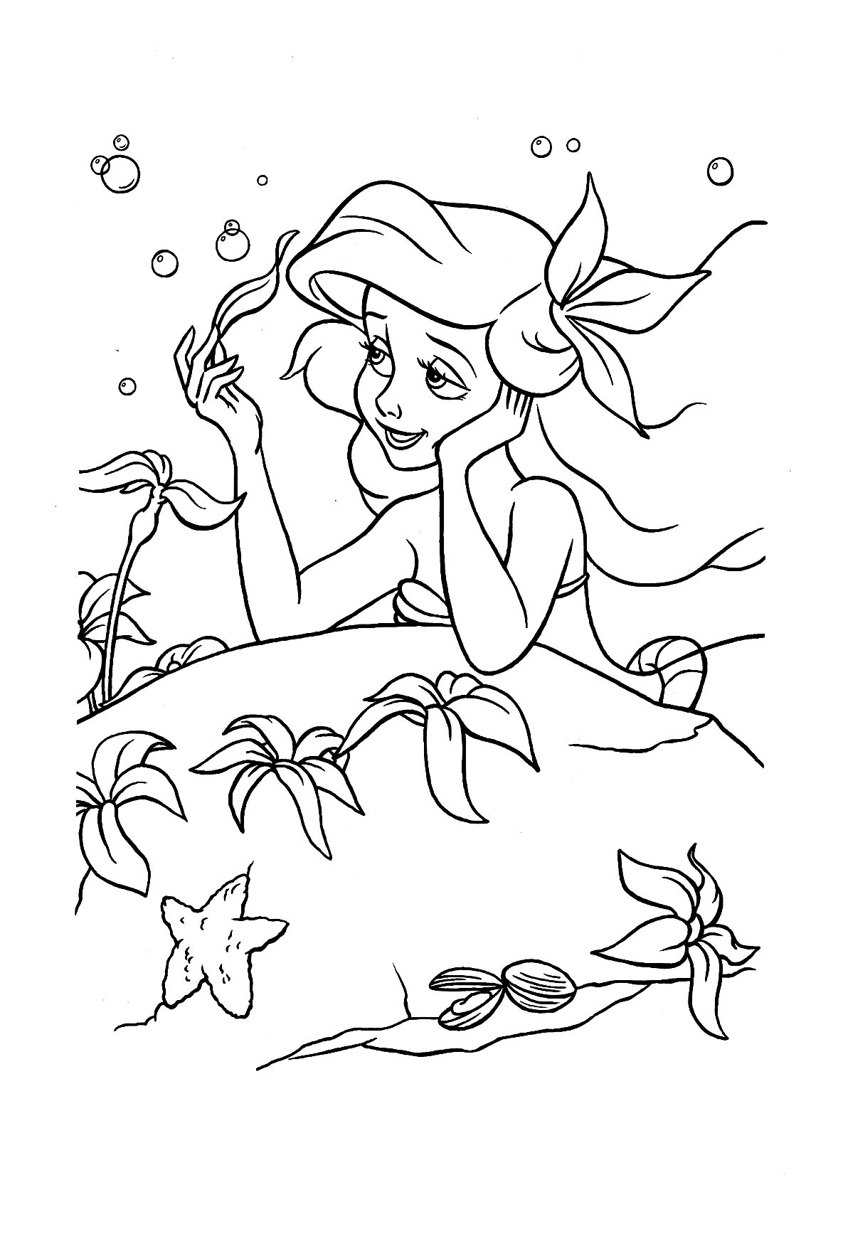 38 Cute Ariel The Little Mermaid Pictures Coloring Pages Printable 26