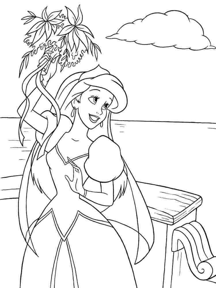 38 Cute Ariel The Little Mermaid Pictures Coloring Pages Printable 3