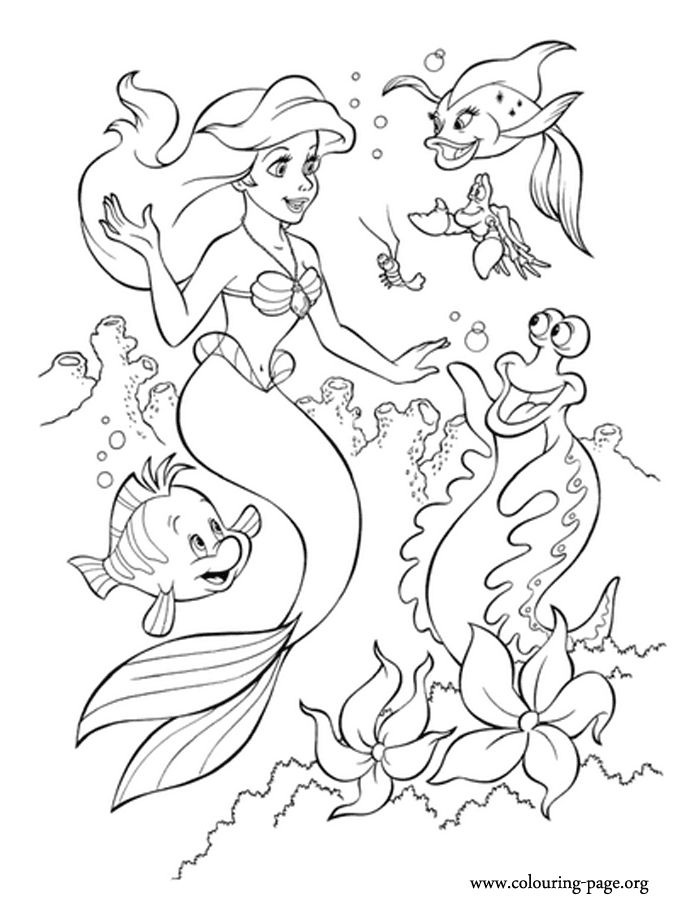 38 Cute Ariel The Little Mermaid Pictures Coloring Pages Printable 30