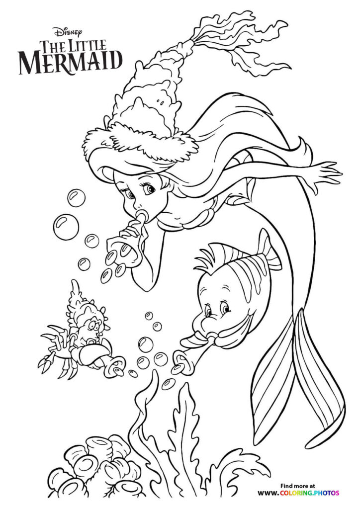 38 Cute Ariel The Little Mermaid Pictures Coloring Pages Printable 35