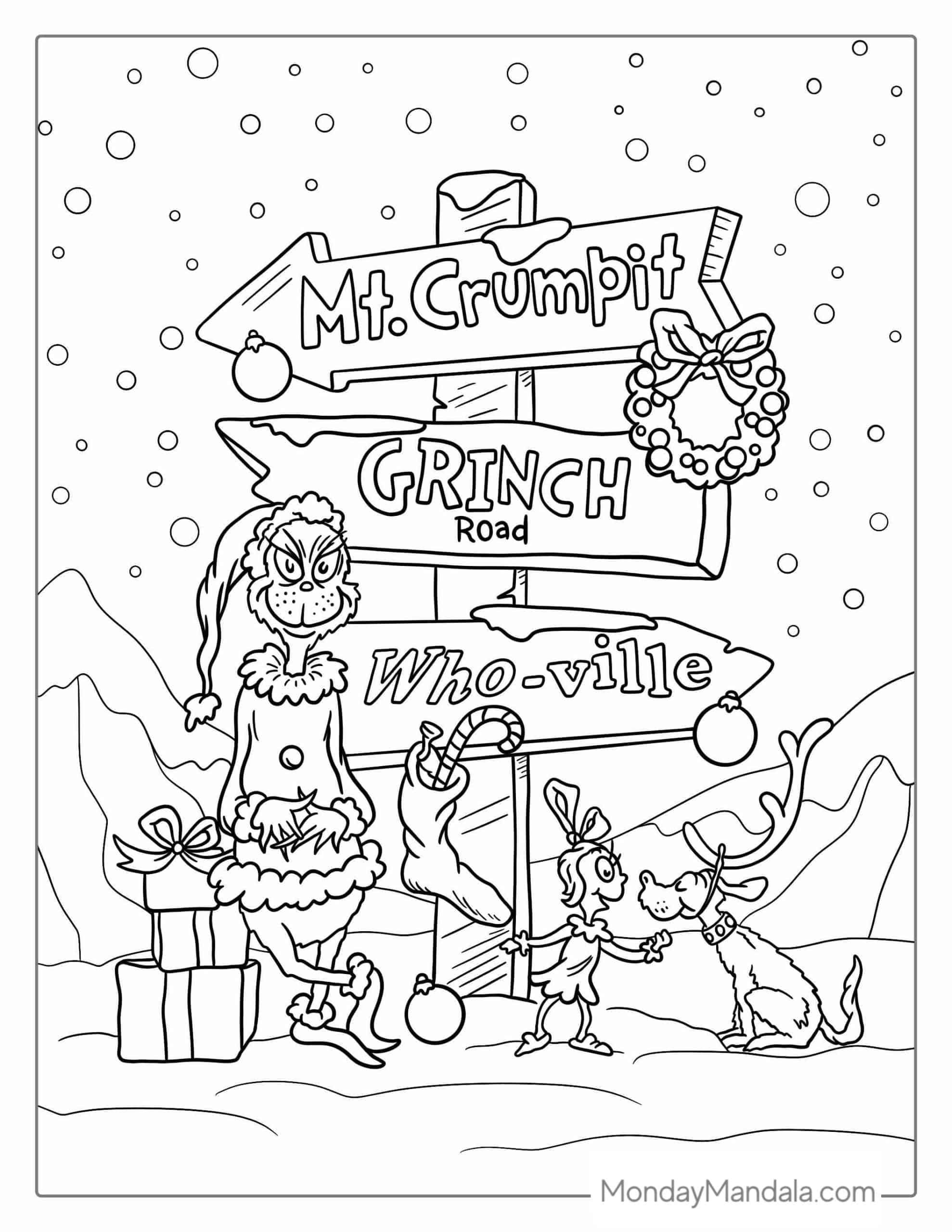 38 Fox Christmas Coloring Pages Printable 17