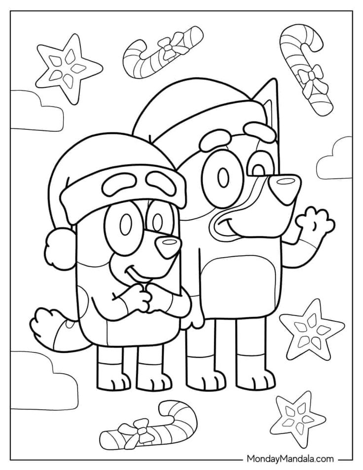 fox christmas coloring pages printable jpg