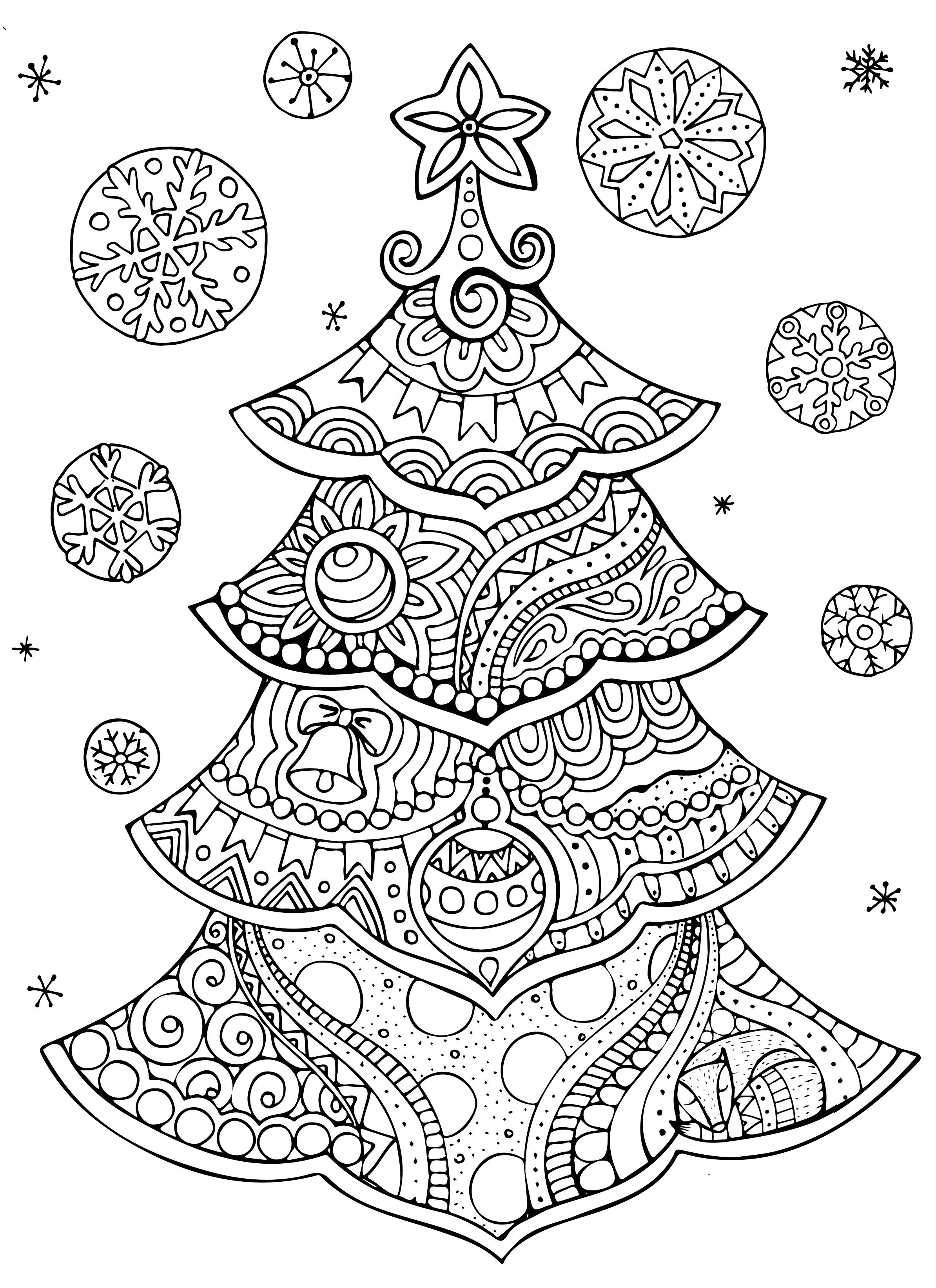 38 Fox Christmas Coloring Pages Printable 7