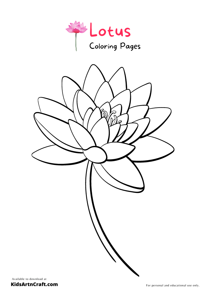 38 Serene Lotus Coloring Pages Printable 3