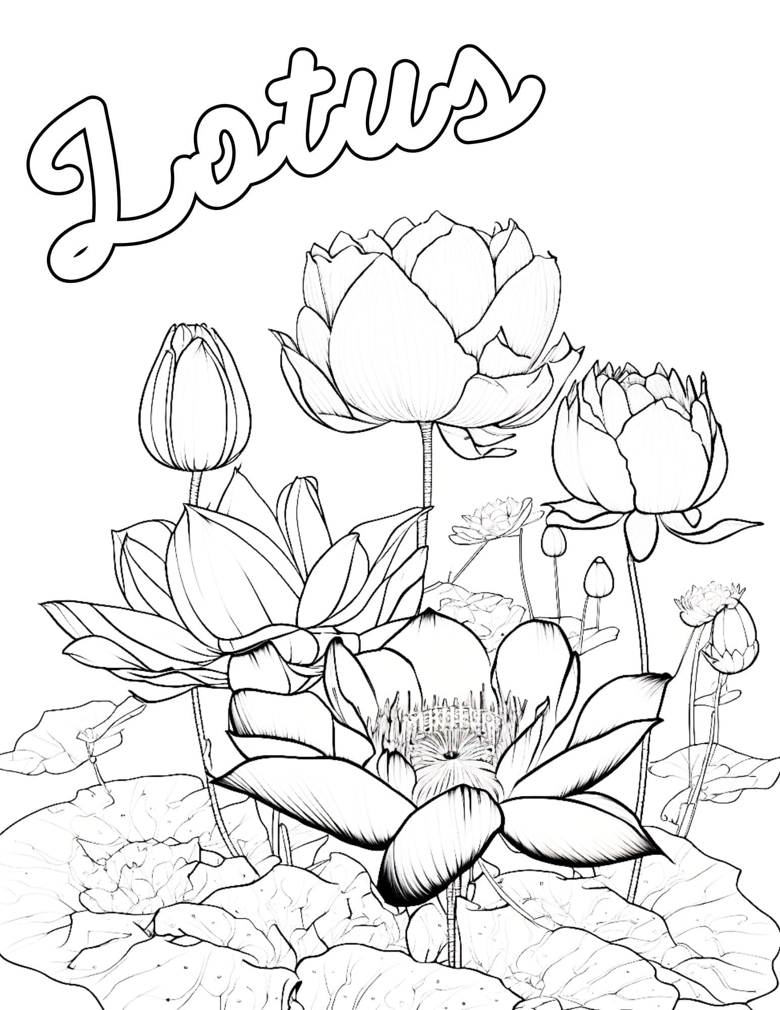 38 Serene Lotus Coloring Pages Printable 30