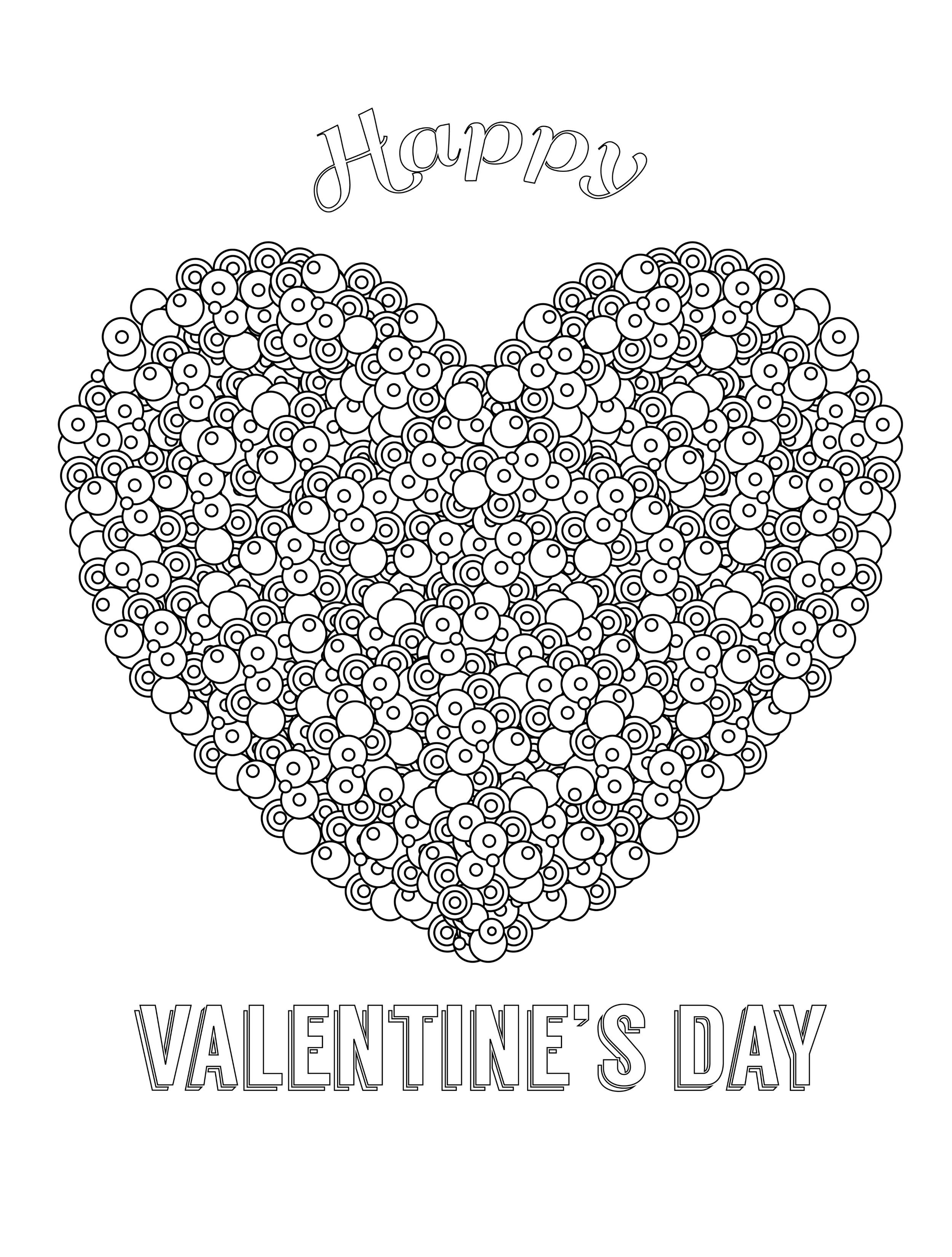 38 Valentine Heart Coloring Pages Printable 13