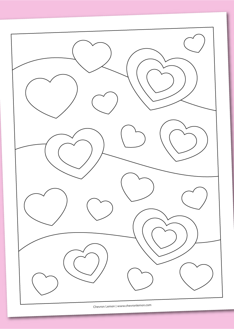 38 Valentine Heart Coloring Pages Printable 14