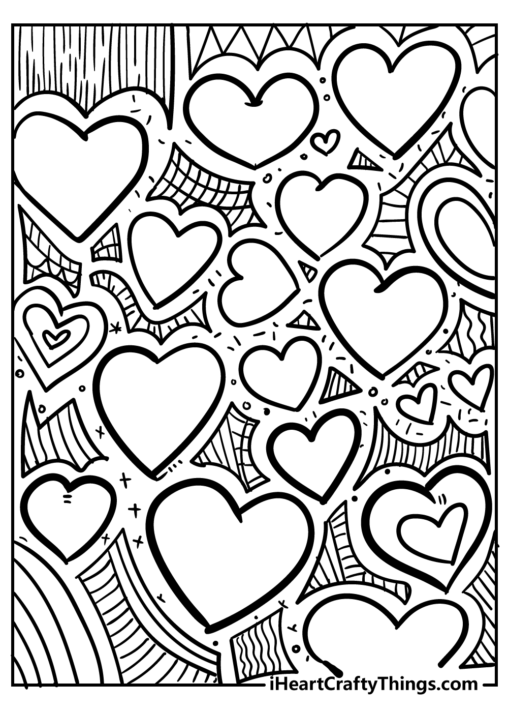 38 Valentine Heart Coloring Pages Printable 19