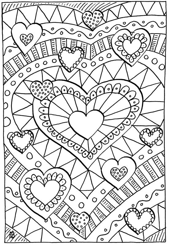 38 Valentine Heart Coloring Pages Printable 20