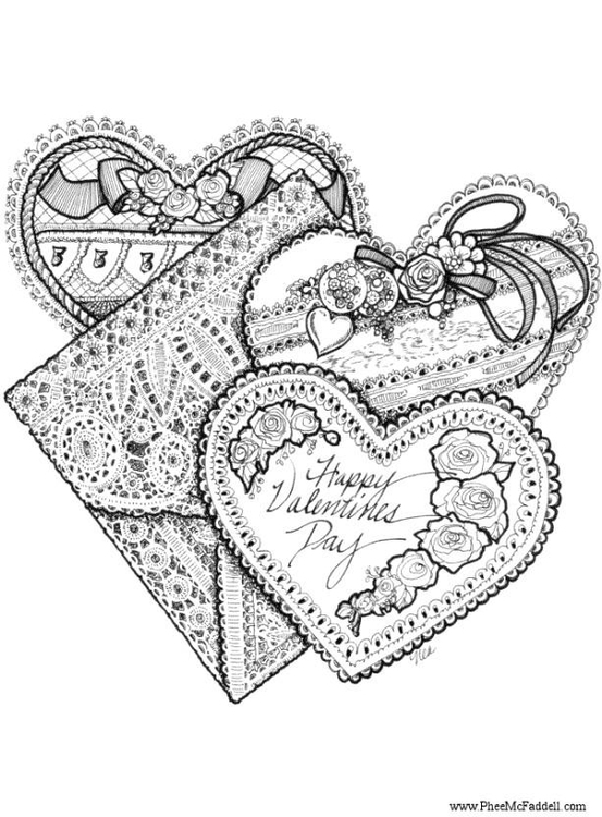 38 Valentine Heart Coloring Pages Printable 27