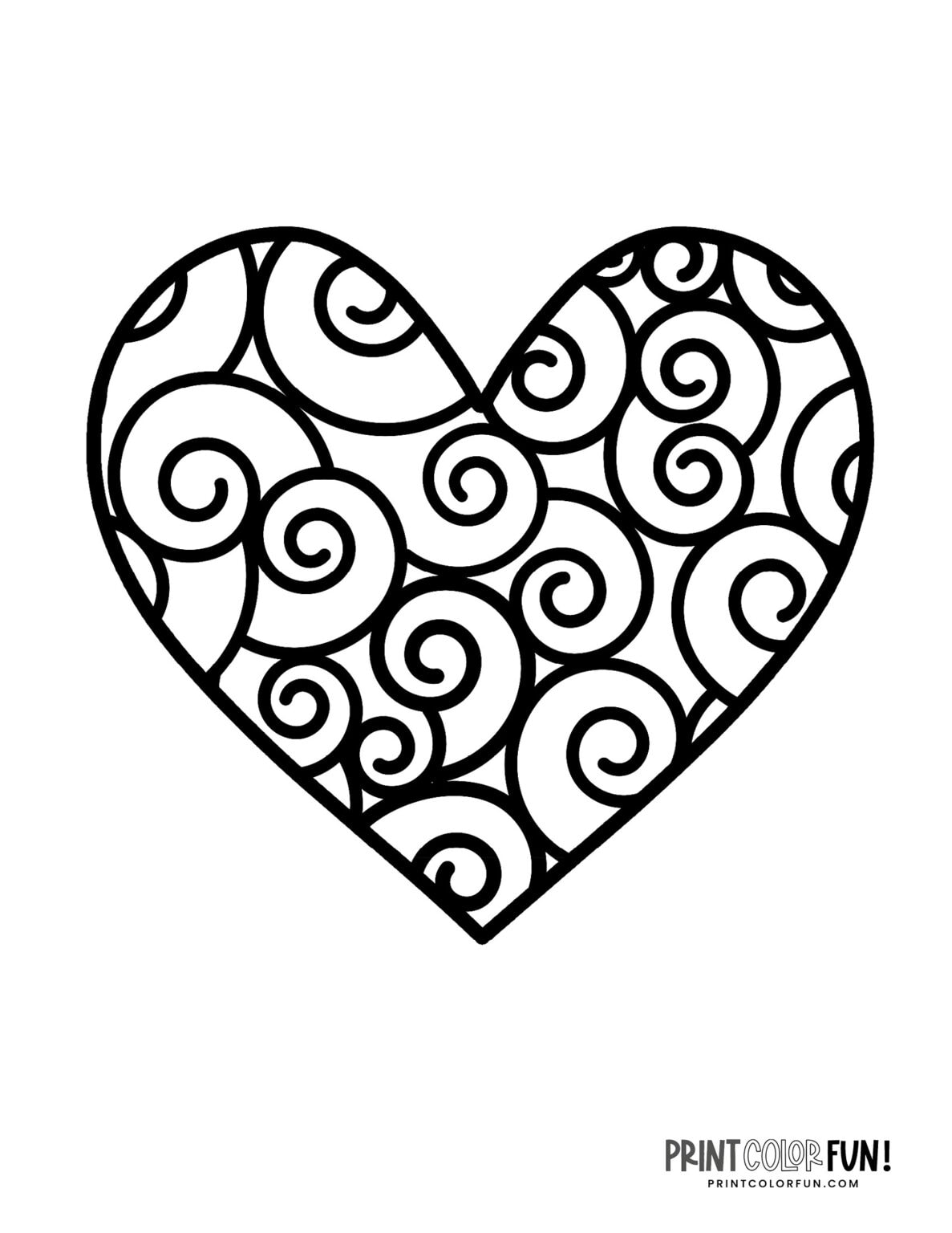 38 Valentine Heart Coloring Pages Printable 28