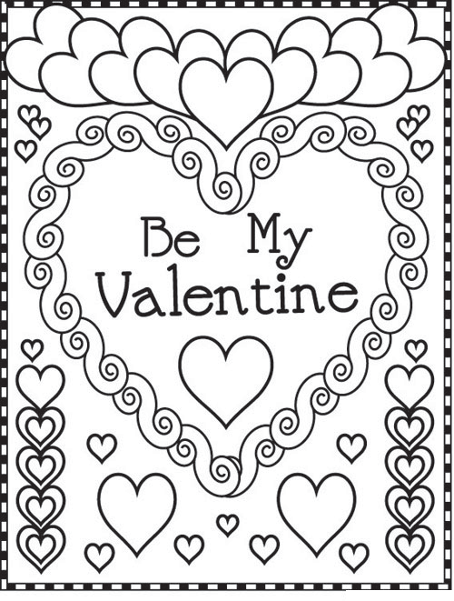 38 Valentine Heart Coloring Pages Printable 29