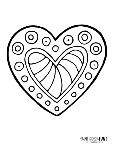 valentine heart coloring pages printable jpg