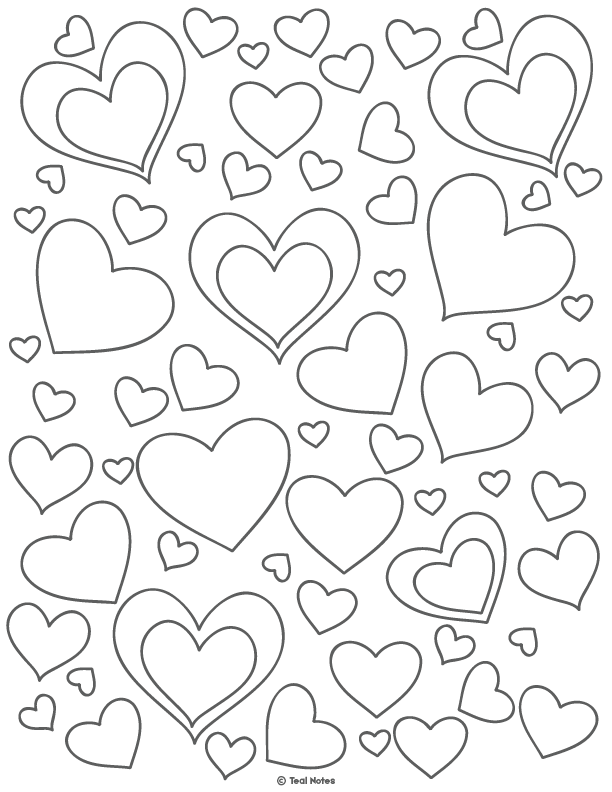 38 Valentine Heart Coloring Pages Printable 32