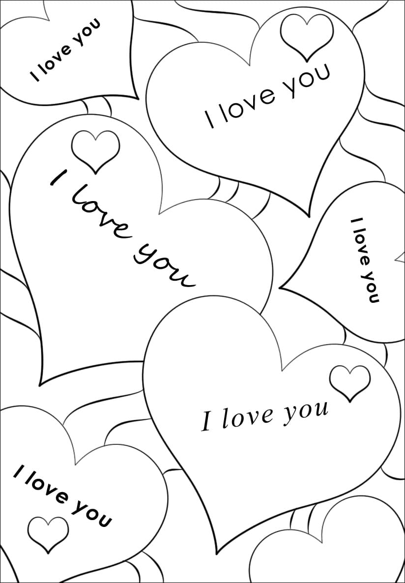 38 Valentine Heart Coloring Pages Printable 4