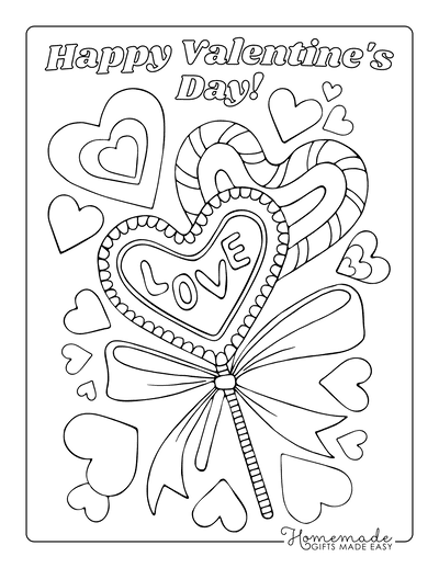 38 Valentine Heart Coloring Pages Printable 6