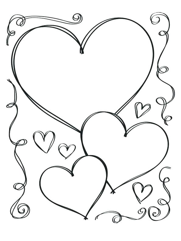 38 Valentine Heart Coloring Pages Printable 9