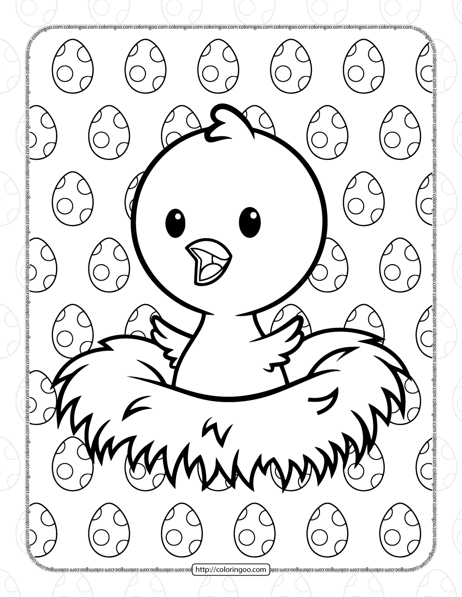 39 Cute Baby Chicks Coloring Pages Printable 1