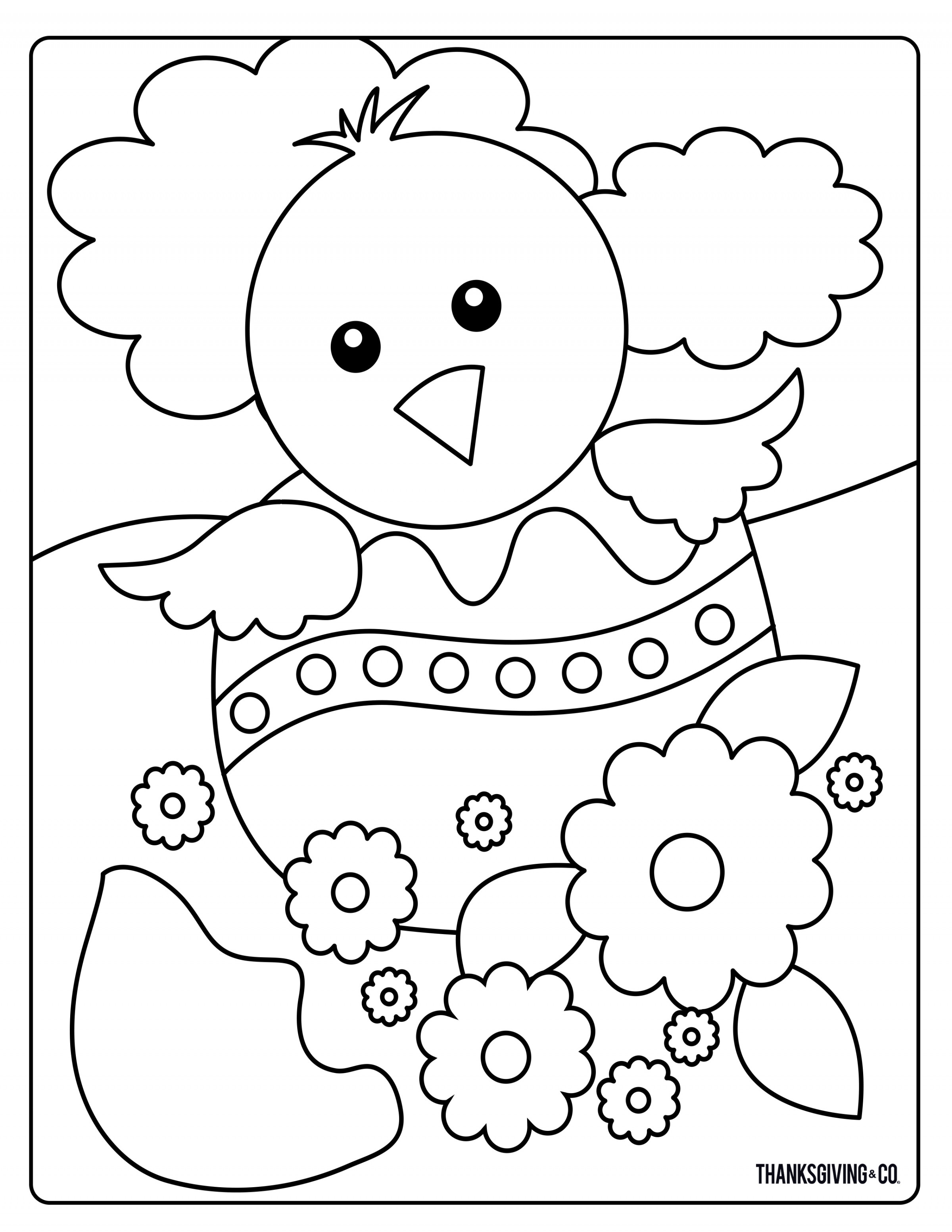 39 Cute Baby Chicks Coloring Pages Printable 14