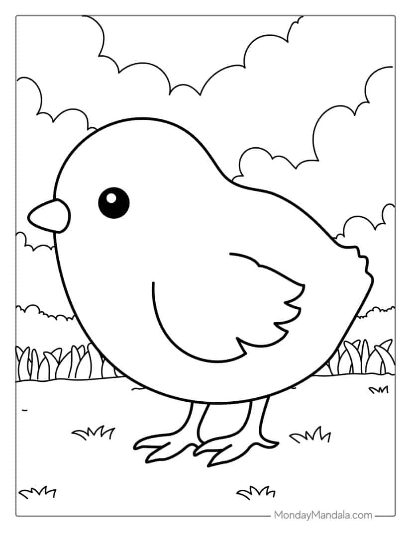 39 Cute Baby Chicks Coloring Pages Printable 26