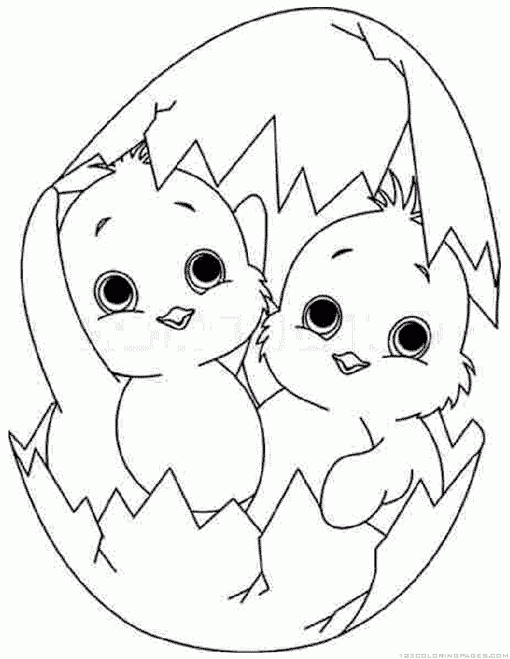 39 Cute Baby Chicks Coloring Pages Printable 8