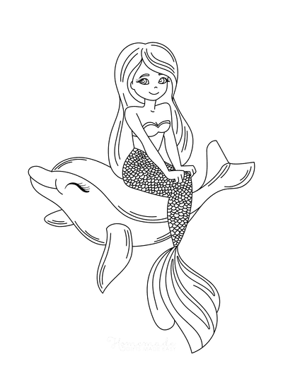 39 Festive Mermaid Birthday Coloring Pages Printable 10