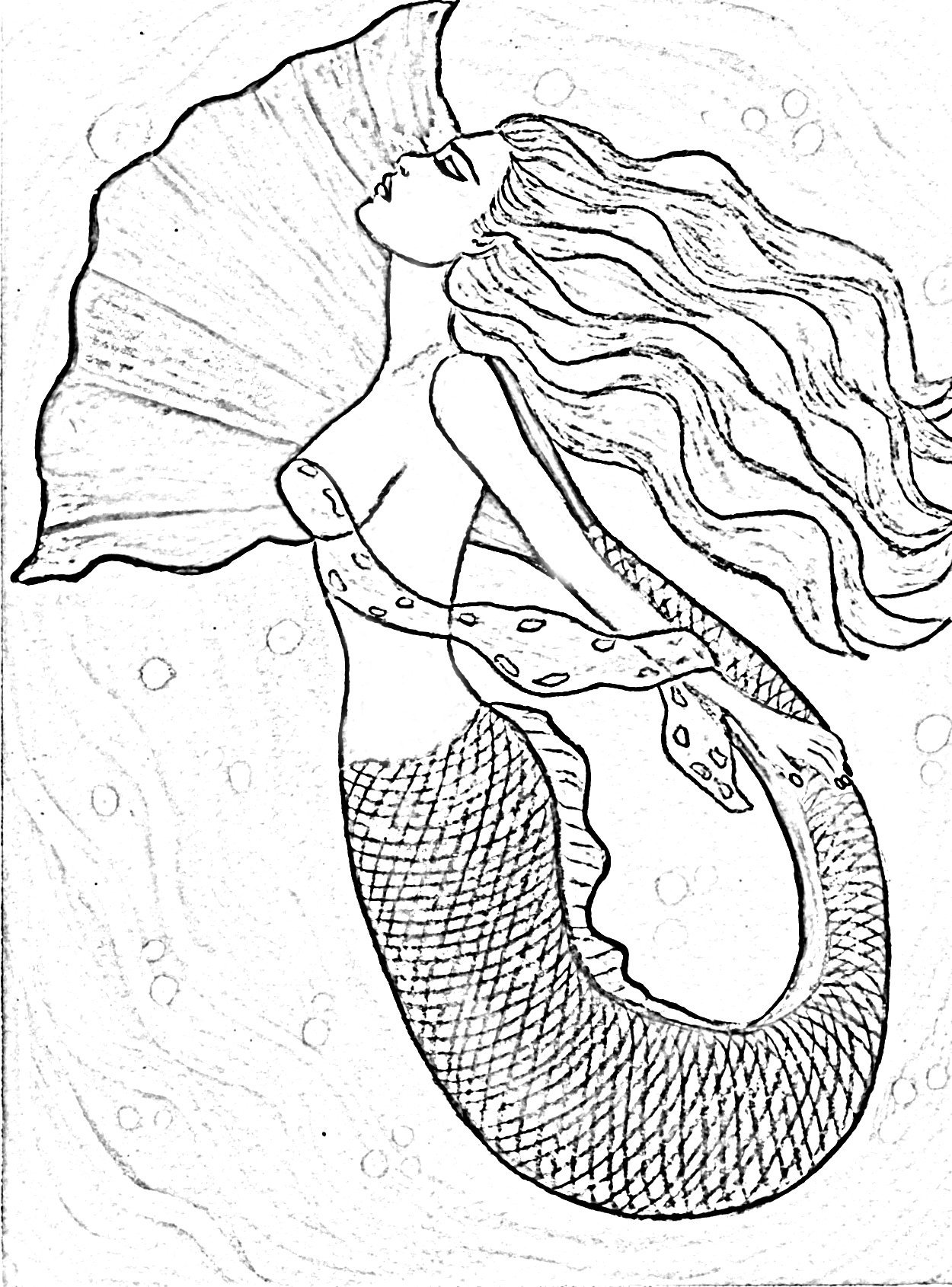 39 Festive Mermaid Birthday Coloring Pages Printable 16