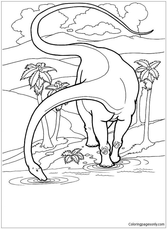 39 Mighty Diplodocus Coloring Pages Printable 2