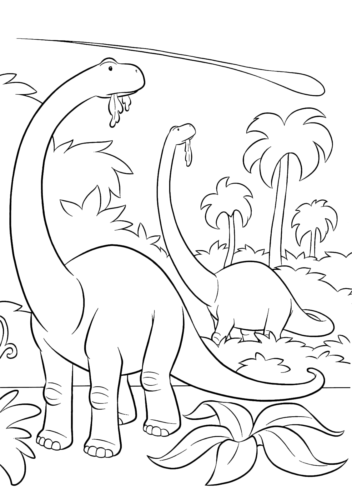 39 Mighty Diplodocus Coloring Pages Printable 8