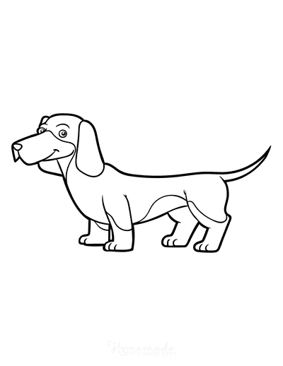 93 Dachshund Dog Coloring Page Printable 50