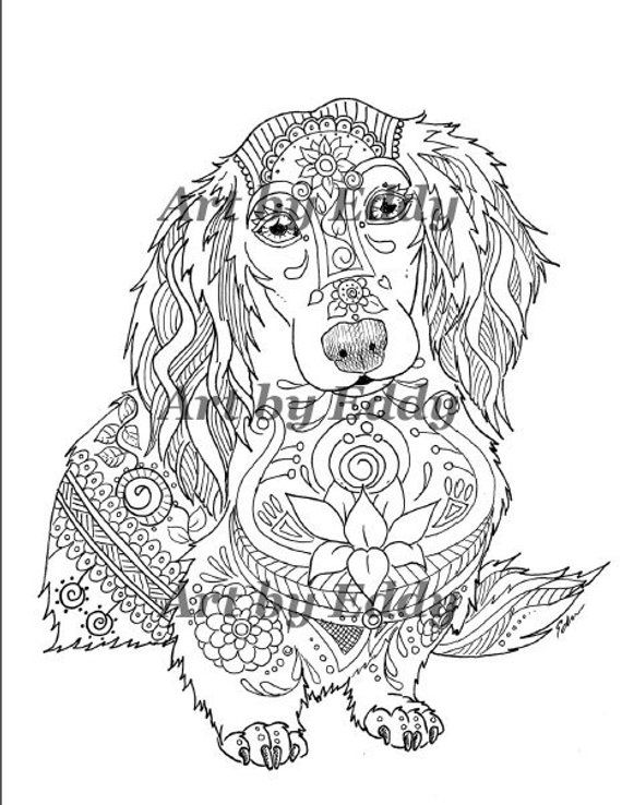 93 Dachshund Dog Coloring Page Printable 8