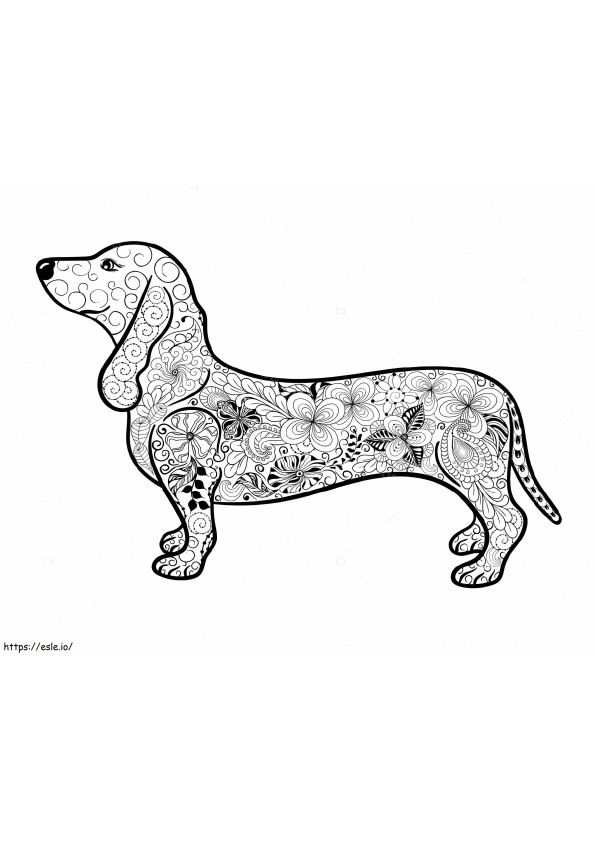 dachshund dog coloring page printable jpg