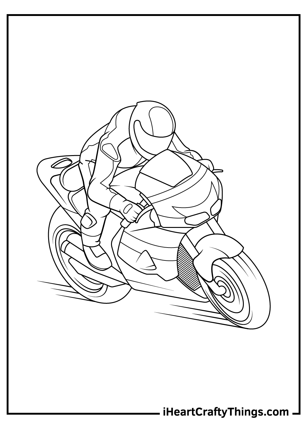 96 Police Motorcycle Coloring Page Printable 12