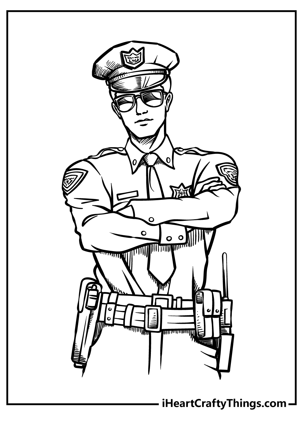 96 Police Motorcycle Coloring Page Printable 15