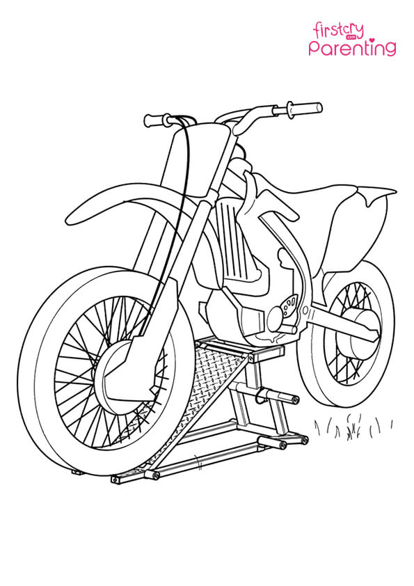 96 Police Motorcycle Coloring Page Printable 2