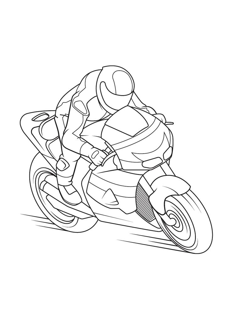 96 Police Motorcycle Coloring Page Printable 20