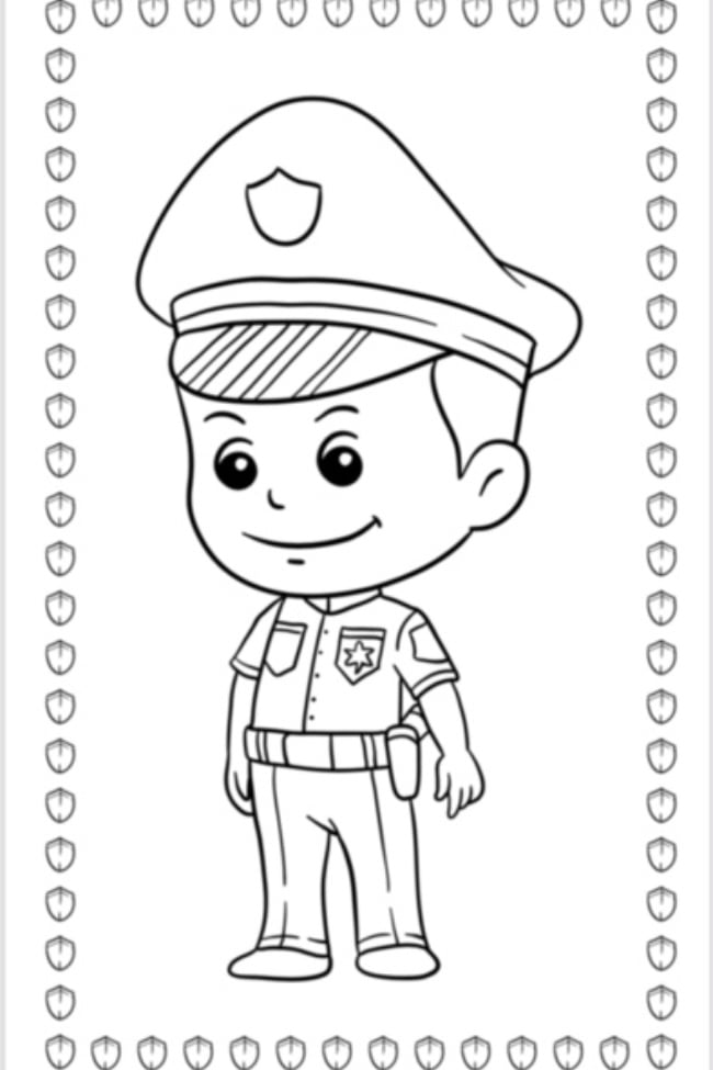 96 Police Motorcycle Coloring Page Printable 23