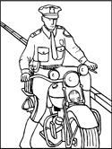 96 Police Motorcycle Coloring Page Printable 31