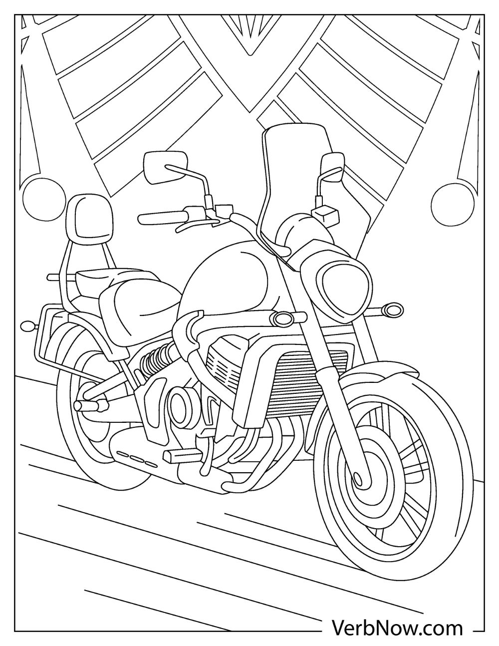 96 Police Motorcycle Coloring Page Printable 32