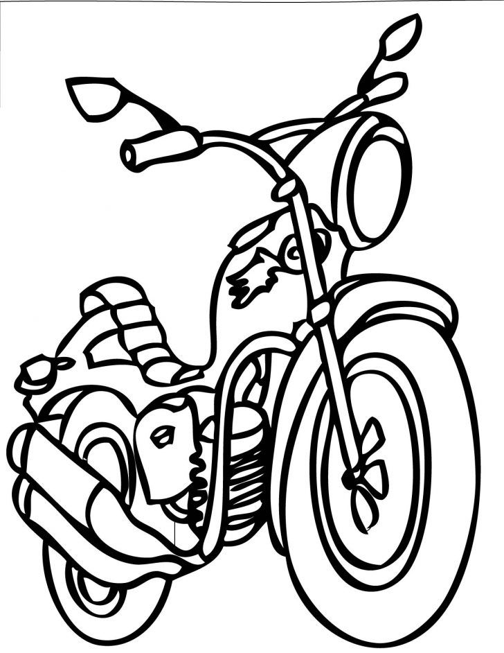 96 Police Motorcycle Coloring Page Printable 37