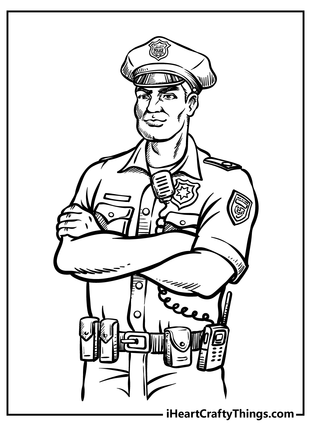 96 Police Motorcycle Coloring Page Printable 39