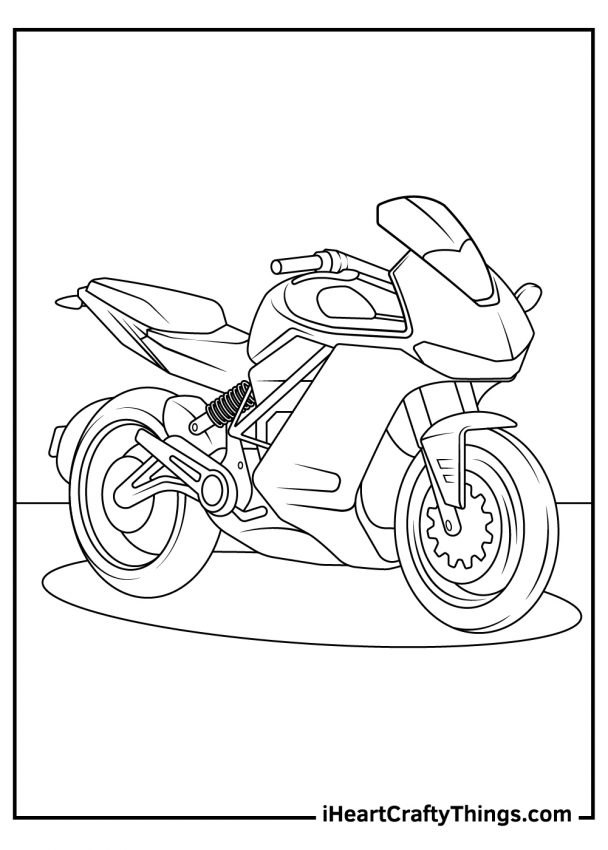 96 Police Motorcycle Coloring Page Printable 42