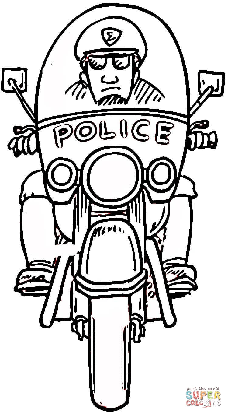 96 Police Motorcycle Coloring Page Printable 48